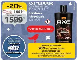 Auchan AXE Tusfürdő Dark Temptation ajánlat
