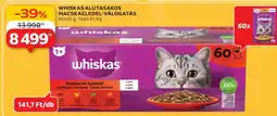 Auchan Whiskas Alutasakos Macskaeledel Válogatás ajánlat