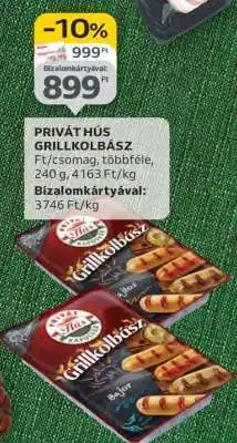 Auchan PRIVÁT HÚS GRILLKOLBÁSZ ajánlat