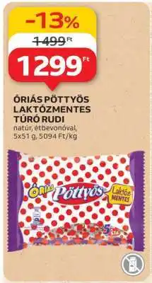 Auchan Óriás Pöttyös Laktózmentes Túró Rudi ajánlat