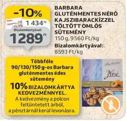 Auchan BARBARA GLUTÉNMENTES NÉRÓ KAJSZIBARACKÍZZEL TÖLTÖTT OMLÓS SÜTEMÉNY ajánlat
