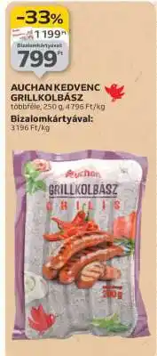 Auchan Auchan Kedvenc Grillkolbász ajánlat
