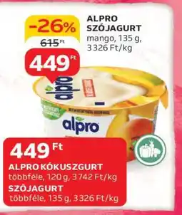 Auchan ALPRO Szójagurt ajánlat