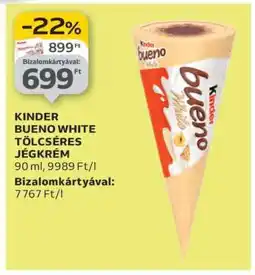 Auchan KINDER BUENO WHITE TÖLCSÉRES JÉGKRÉM ajánlat