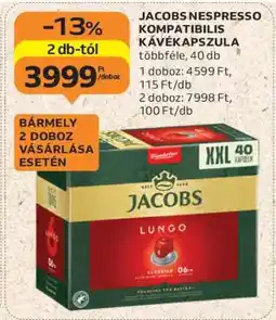 Auchan Jacobs Nespresso Kompatibilis Kávékapszula ajánlat