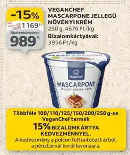 Auchan VEGANCHEF MASCARPONE JELLEGŰ NÖVÉNYI KRÉM ajánlat