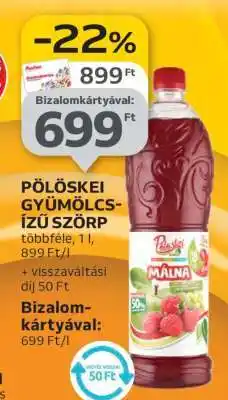 Auchan Pölöskei Gyümölcs-ízű Szörp ajánlat