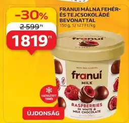 Auchan Franui Málna Fehér- és Tejcsokoládé Bevonattal ajánlat