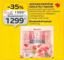 Auchan AUCHAN KEDVENC SZELETELT BACON ajánlat