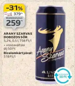 Auchan Arany Szarvas Dobozos Sör ajánlat