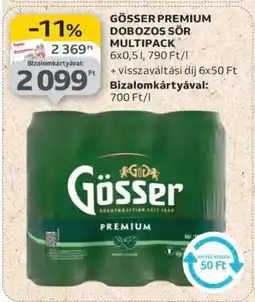 Auchan Gösser Premium Dobozos Sör Multipack ajánlat