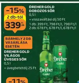 Auchan Dreher Gold Dobozos Sör ajánlat