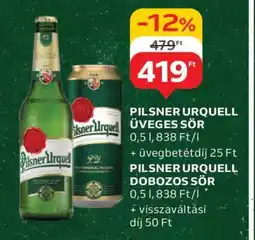 Auchan Pilsner Urquell Üveges Sör ajánlat