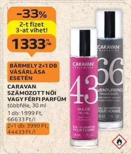 Auchan Caravan Számozott Női vagy Férfi Parfüm ajánlat