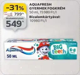 Auchan AQUAFRESH GYERMEK FOGKRÉM ajánlat