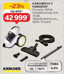 Auchan KÄRCHER VC 3 PORSZÍVÓ ajánlat