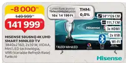 Auchan HISENSE 50U6NQ 4K UHD SMART MINILED TV ajánlat
