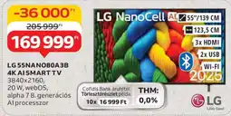 Auchan LG 55NANO80A3B 4K AI SMART TV ajánlat