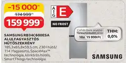 Auchan Samsung RB34C600ESA Alulfagyasztós Hűtőszekrény ajánlat