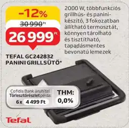 Auchan TEFAL GC242832 PANINI GRILLSÜTŐ ajánlat