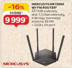 Auchan MERCUSYS MR1500X WI-FI6 ROUTER ajánlat