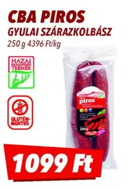 CBA Cba Piros gyulai szárazkolbász ajánlat