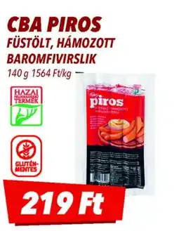CBA Cba Piros füstölt, hámozott baromfivirslik ajánlat