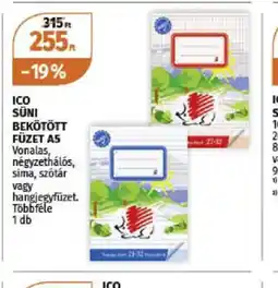 Müller ICO SÜNI BEKÖTÖTT FÜZET A5 ajánlat