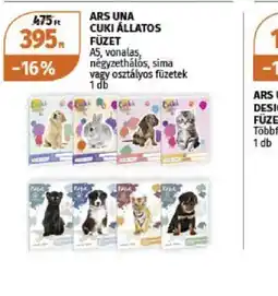 Müller Ars Una Cuki Állatos Füzet ajánlat