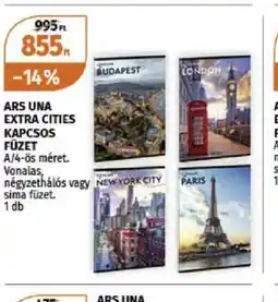 Müller Ars Una Extra Cities Kapcsos Füzet ajánlat
