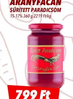CBA Aranyfácán Sűrített paradicsom ajánlat