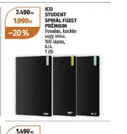 Müller ICO Student Spirál Füzet Prémium ajánlat