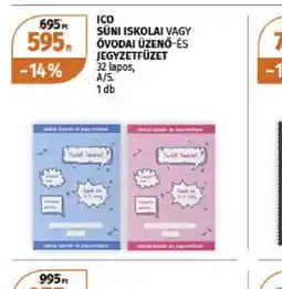 Müller ICO SÜNI ISKOLAI VAGY VODAI ÜZENŐ-ÉS JEGYZETFÜZET ajánlat