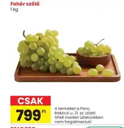 Spar Market Fehér szőlő ajánlat