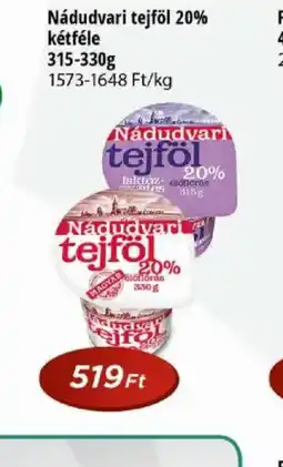 Real Nádudvari tejföl 20% ajánlat