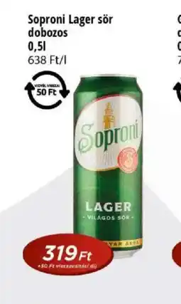 Real Soproni Lager sör ajánlat