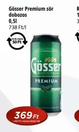 Real Gösser Premium sör dobozos ajánlat