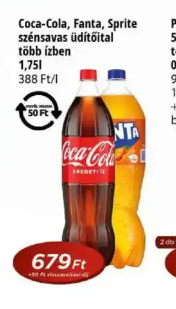 Real Coca-Cola, Fanta, Sprite szénsavas üdítőital ajánlat