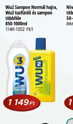 Real Wu2 Sampon Normál hajra, Wu3 tusfürdő és sampon ajánlat