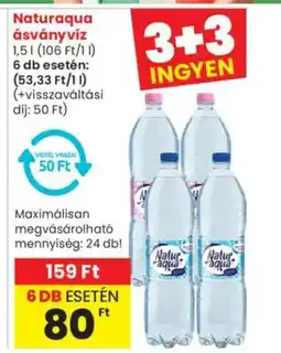 Spar Market Naturaqua ásványvíz ajánlat
