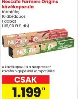 Spar Market Nescafé Farmers Origins kávékapszula ajánlat