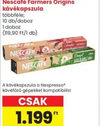 Spar Market Nescafé Farmers Origins kávékapszula ajánlat
