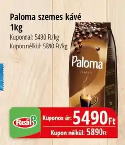 Real Paloma szemes kávé ajánlat