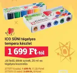 Office Depot ICO SÜNI tégelyes tempera készlet ajánlat