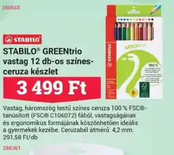 Office Depot STABILOⓇ GREENtrio vastag 12 db-os színes- ceruza készlet ajánlat