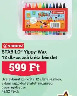 Office Depot STABILOⓇ Yippy-Wax 12 db-os zsírkréta készlet ajánlat