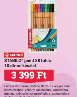 Office Depot STABILOⓇ Point 88 tűfilc 10 db-os készlet ajánlat