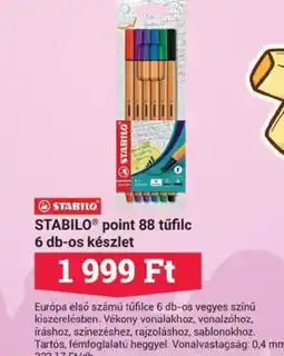 Office Depot STABILOⓇ Point 88 tűfilc 6 db-os készlet ajánlat