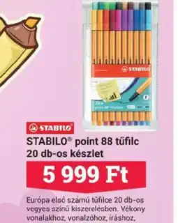 Office Depot STABILOⓇ point 88 tűfilc 20 db-os készlet ajánlat
