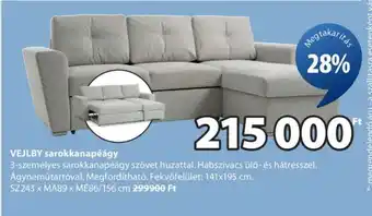 JYSK VEJLBY sarokkanapéágy ajánlat